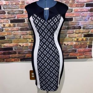 Interview sliming dress black and white pageant job